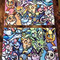 Holographic Eevee Evolutions Print - Thumbnail 1