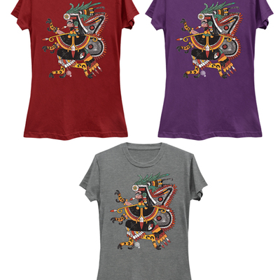 Itzpapalotl ladies slim fit colors t-shirt