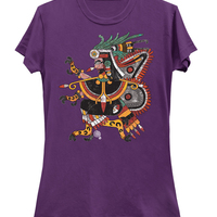 Itzpapalotl Ladies Slim Fit Colors T-Shirt - Thumbnail 2