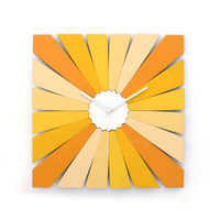 TimeBlend yellow - rectangular wall clock with 5 shades of yellow - Thumbnail 1