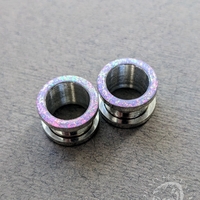 Opal Tunnels - Lilac Rainbow Sparkly Glitter for Stretched Ears - Thumbnail 4