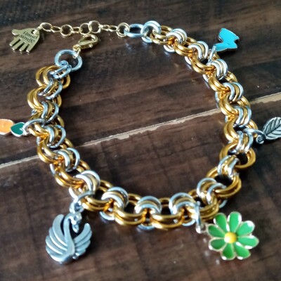 Gold spring bracelet 2