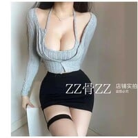 Versatile halter neck feminine camisole blouse suit feminine breast-revealing large short top - Thumbnail 6