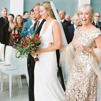 Champagne lace appliques mother of the bride/groom dresses formal gown