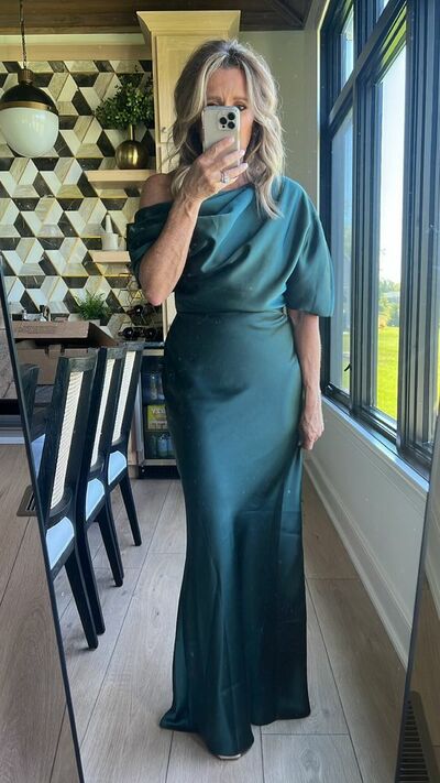 Simple Green Mother Of The Bride/Groom Dresses Formal Gown