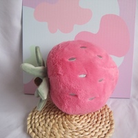 Pink Strawberry Plushie Pillow - Thumbnail 2