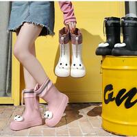 Cartoon Big Eyes Rain Boots - Thumbnail 1