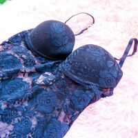 BENCH Coquette Cami Bra Lingerie Medium, Womens Black Laced Sexy Corset Shapewear Vintage Top, Dark  Sexy Gothic - Thumbnail 4