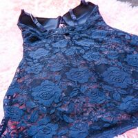 BENCH Coquette Cami Bra Lingerie Medium, Womens Black Laced Sexy Corset Shapewear Vintage Top, Dark  Sexy Gothic - Thumbnail 5