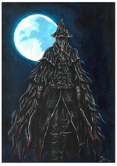 Bloodborne signed art print Eileen The Crow 