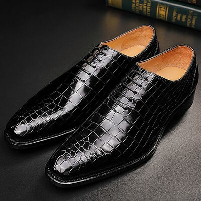 New handmade men’s classic alligator leather wholecut dress shoes comfortable formal business shoes