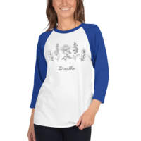 Floral Breathe 3/4 sleeve raglan shirt - Thumbnail 2