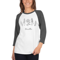 Floral Breathe 3/4 sleeve raglan shirt - Thumbnail 4