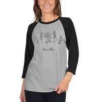 Floral Breathe 3/4 sleeve raglan shirt - Thumbnail 6