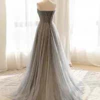 Split Prom Night Dress,Blue Sexy Evening Dress,Special Prom Dress - Thumbnail 2