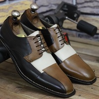 New Men's Handmade Leather Shoes Dark Brown Textured Leather Buckle Strap Stylish Slip On Dress & Formal Shoes - Thumbnail 2