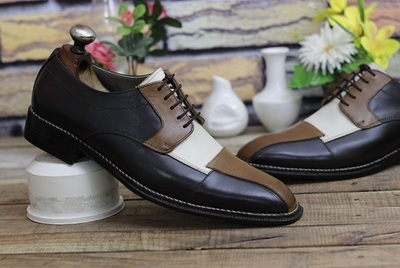 New Men's Handmade Leather Shoes Dark Brown Textured Leather Buckle Strap Stylish Slip On Dress & Formal Shoes