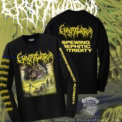 Cryptworm "spewing mephitic putridity"  long sleeve shirt