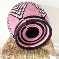 XL Berber Basket Vintage Handwoven Berber basket Vintage Moroccan Berber Wool Lidded Basket  - Thumbnail 2