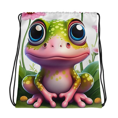 Pink jam drawstring bag