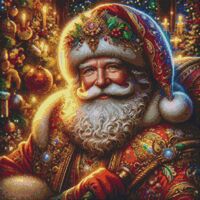 Elegant Santa Claus Cross Stitch Pattern - Thumbnail 1