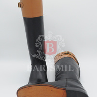 Handmade Black Leather Equestrian Riding Boots For Men leather Riding boots - Thumbnail 10
