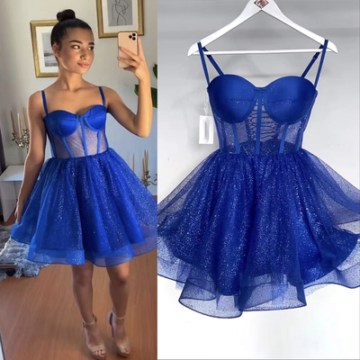 Royal Blue Prom Dresses Short Homecoming Gown