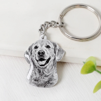 Custom Pet Photo Keychain Personalized  - Thumbnail 3