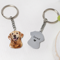 Custom Pet Photo Keychain Personalized  - Thumbnail 1