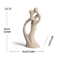 Sandstone Resin Lover Figurine Handmade  - Thumbnail 3