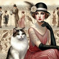 Woman And Cat Cross Stitch Pattern - Thumbnail 2