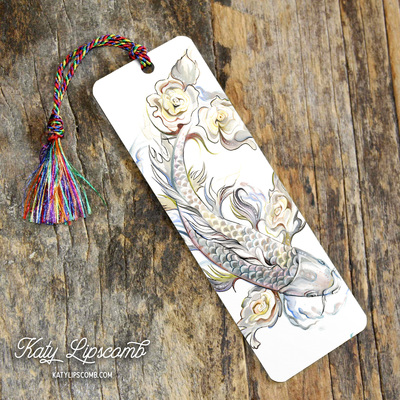 Opalescent rose koi - bookmark