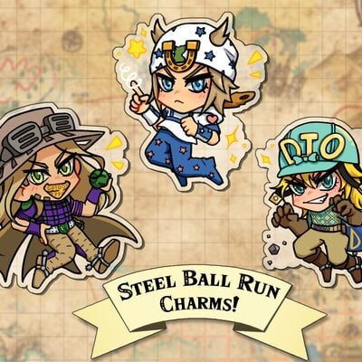 Steel ball run charms!
