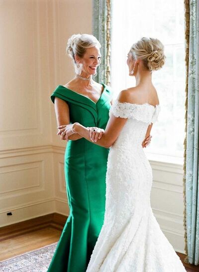 Simple Green Mother Of The Bride/Groom Dresses Formal Gown
