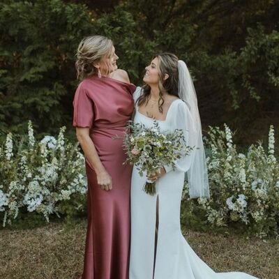 Simple wine red sheath mother of the bride/groom dresses formal gown