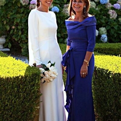 Simple royal blue sheath mother of the bride/groom dresses formal gown