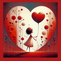 Whimsical Love Heart Cross Stitch Pattern - Thumbnail 2