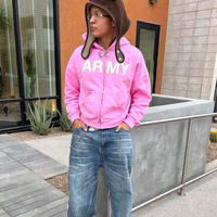 "ARMY" ZIP UP HOODIE - Thumbnail 1