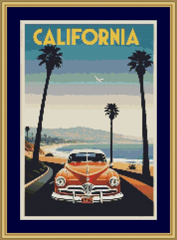 Vintage Poster Cross Stitch Pattern