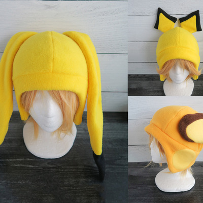 Pikachu or pichu fleece hat