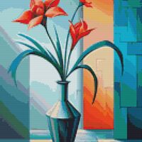 Vase Cross Stitch Pattern - Thumbnail 1