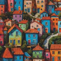 Up The Hill Cross Stitch Pattern - Thumbnail 1