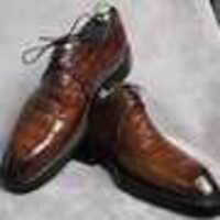New Mens Brown Crocodile Texture Leather Dress Shoes - Thumbnail 1
