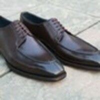 Dark Brown Leather Handmade Men Oxford Dress Shoes - Thumbnail 2