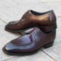 Dark Brown Leather Handmade Men Oxford Dress Shoes - Thumbnail 4