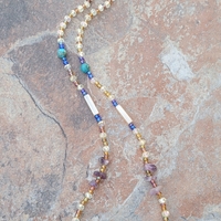 EYE OF HORUS GOLD👁✨️ CRYSTAL & GEMSTONE HANDMADE WAIST BEADS By Nubian Collection Artwear 👑 - Thumbnail 1