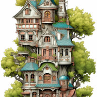 Treehouse Cross Stitch Pattern - Thumbnail 2