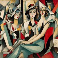 Three Women Cross Stitch Pattern - Thumbnail 2