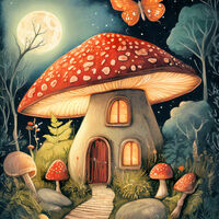 Toadstool House Cross Stitch Pattern - Thumbnail 2