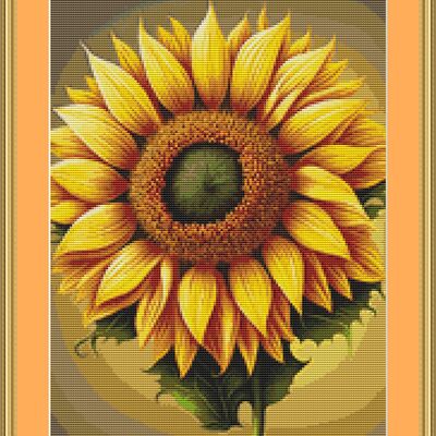 Sunflower cross stitch pattern